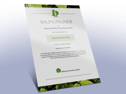Krapohl-Wirth Spende von 166 ROTBUCHEN in Goslar, Niedersachsen